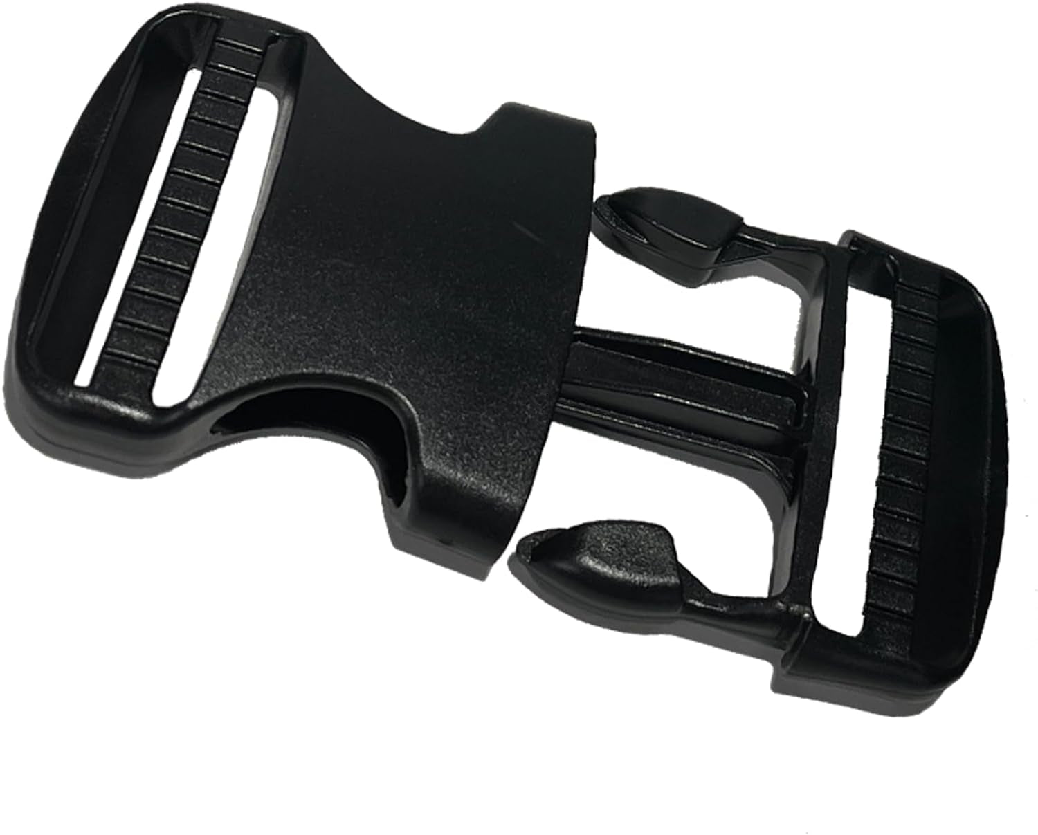 Flat Dual Adjustable Plastic Quick Side Release Plastic Buckles and Tri-Glide, Black, 4 Set 1.5 Inch+8 Set Tri-Glide Slide