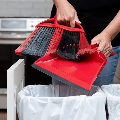 One Sweep Broom with Step-On Dustpan | Remove 99% with One Sweep | Lightweight Quiet Cleaning Tool | Ideal for Pet Owners