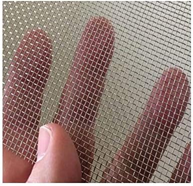 2 Pack Stainless Steel Woven Wire Mesh Metal Mesh Sheet Metal Security Screen Cabinets Mesh Sheet Window Screen Mesh Stainless Steel Fine Filter Screen Sheet (12"X12"=30X30cm)
