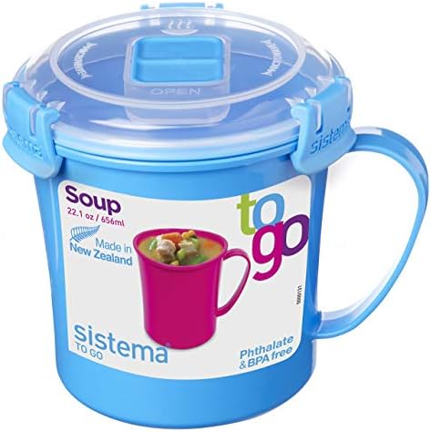 Sistema Microwave Plastic Soup Mug, 2.8 Cup, Medium