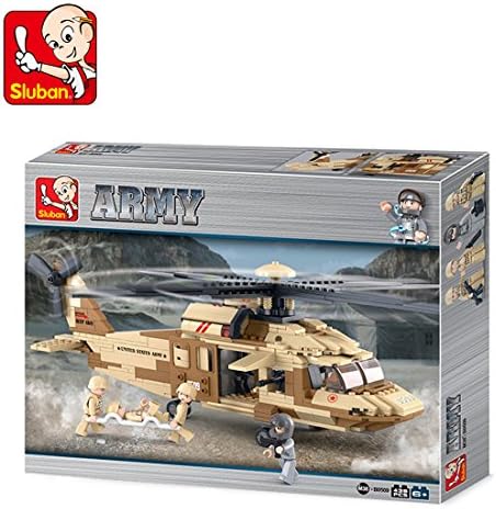 Sluban Military Blocks Army Bricks Toy – Black Hawk Helicopter (M38-B0509)