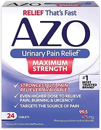 AZO UTI Pain Relief Bundle – AZO UTI Test Strips 3ct, AZO Urinary Pain Relief 24ct, AZO Cranberry Supplement 100ct