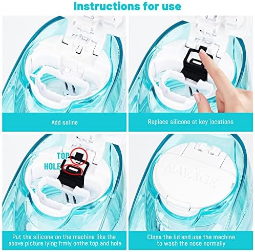 12 Packs Silicone Refills Pods Compatible with Navage Salt Water Pods Nasal Care Treatment Replacement Accessories Save Salt Clips