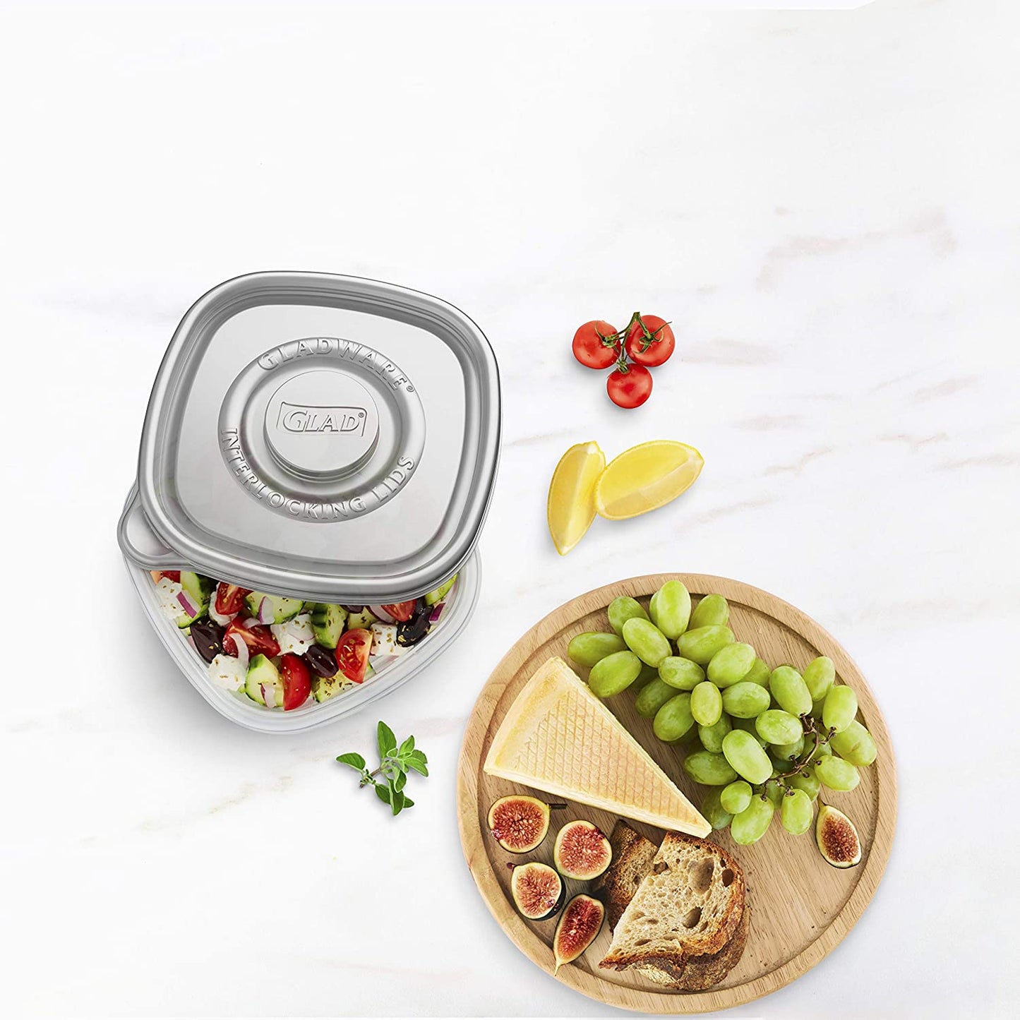 ware Home Entree Food Storage Containers, Medium Square Holds 25 Ounces of Food, 5 Count Set |With  Lock Tight Seal, BPA Free Containers and Lids