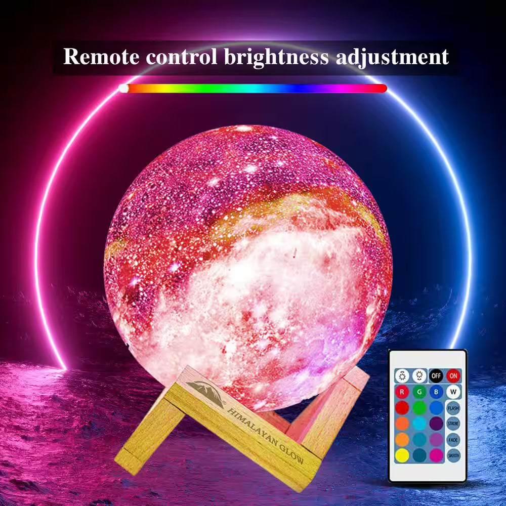 Galaxy Lamp 5.9 In. Tall, 16 Colors LED Light Table Lamp, Remote and Touch Control