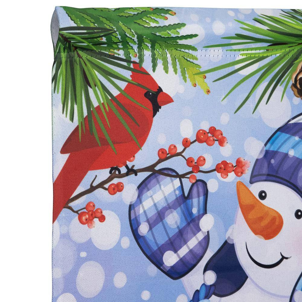 12.5 In. X 18 In. Let It Snow Snowman and Cardinal Outdoor Garden Flag