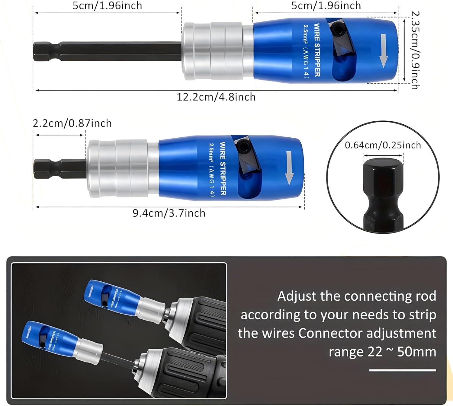 Wire Stripper for Drill Wire Twister for Electric Drill Wire Stripping and Twisting Tool Fast Wire Twisting Tool Kit Wiring Wire Twisting Connector Tools