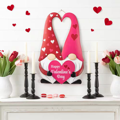 30 In. H Valentine'S Metal Gnome Couple Yard Stake(Kd, 3 Function)