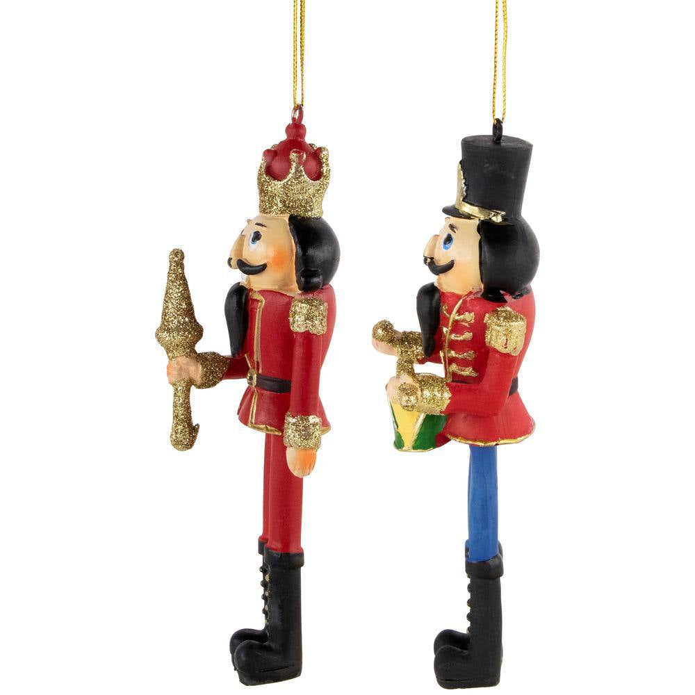 5.75 In. Nutcracker King and Soldier Christmas Ornaments (Set of 2)