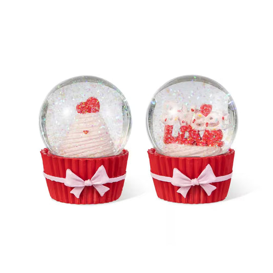 Valentine'S 3.25 In. H Resin Cupcakes Waterglobes (Set of 2)