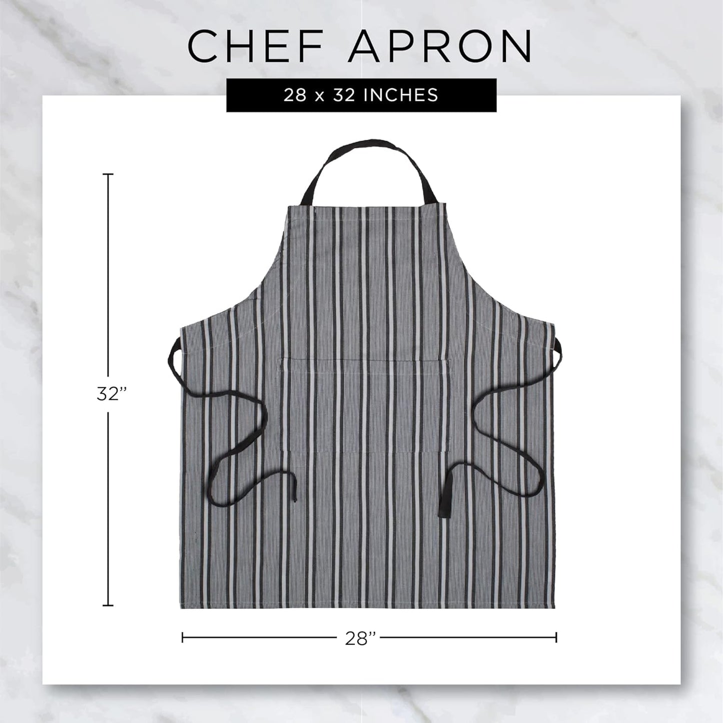 Unisex Kitchen Christmas Apron for Women & Men Adjustable Ties and Large Front Pockets