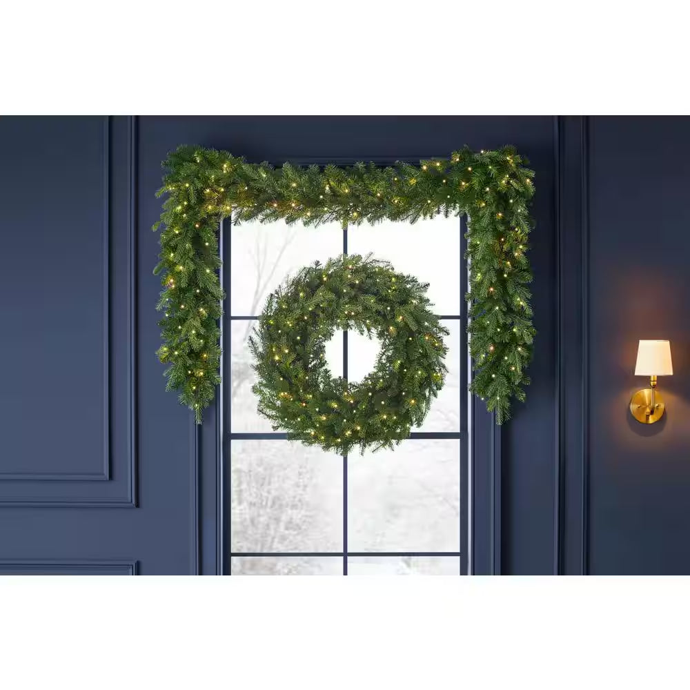 36 In. Pre-Lit LED Grand Duchess Balsam Fir Artificial Christmas Wreath