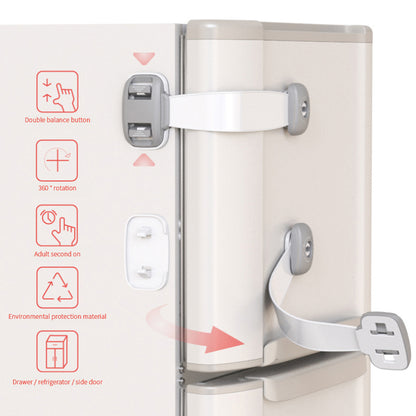 Home Baby Safety Protection Lock Anti-Clip Hand Door Closet Cabinet Locks Fo Fridge Cabinet Drawer Box Safe Lock for Kids No Tools or Drilling Child Safety Cabinet Proofing Cabinet Drawer Door Latches