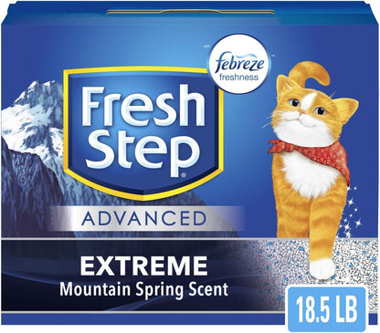 Advanced Extreme Clumping Cat Litter with Odor Control - Mountain Spring Scent, 18.5 Lb (Package May Vary)