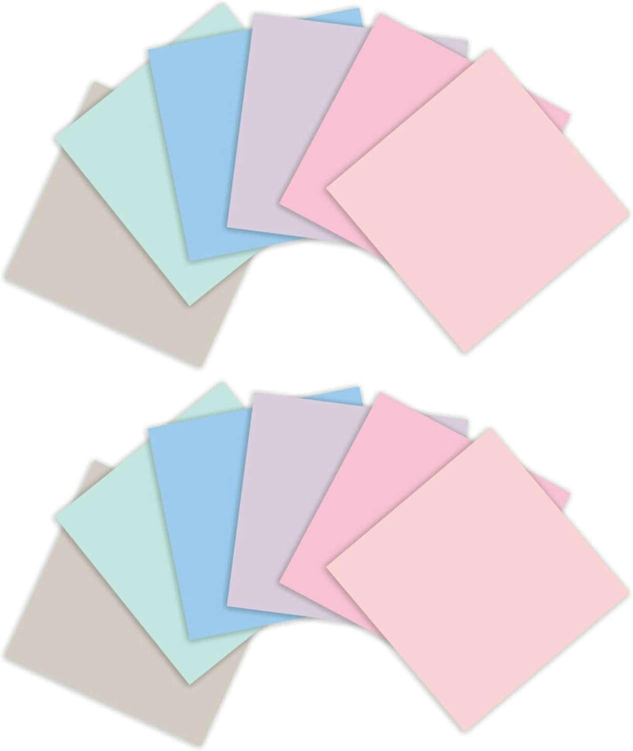 100% Recycled Paper Super Sticky Notes, 2X the Sticking Power, 3X3 In, 12 Pads/Pack, 70 Sheets/Pad, Wanderlust Pastels Collection