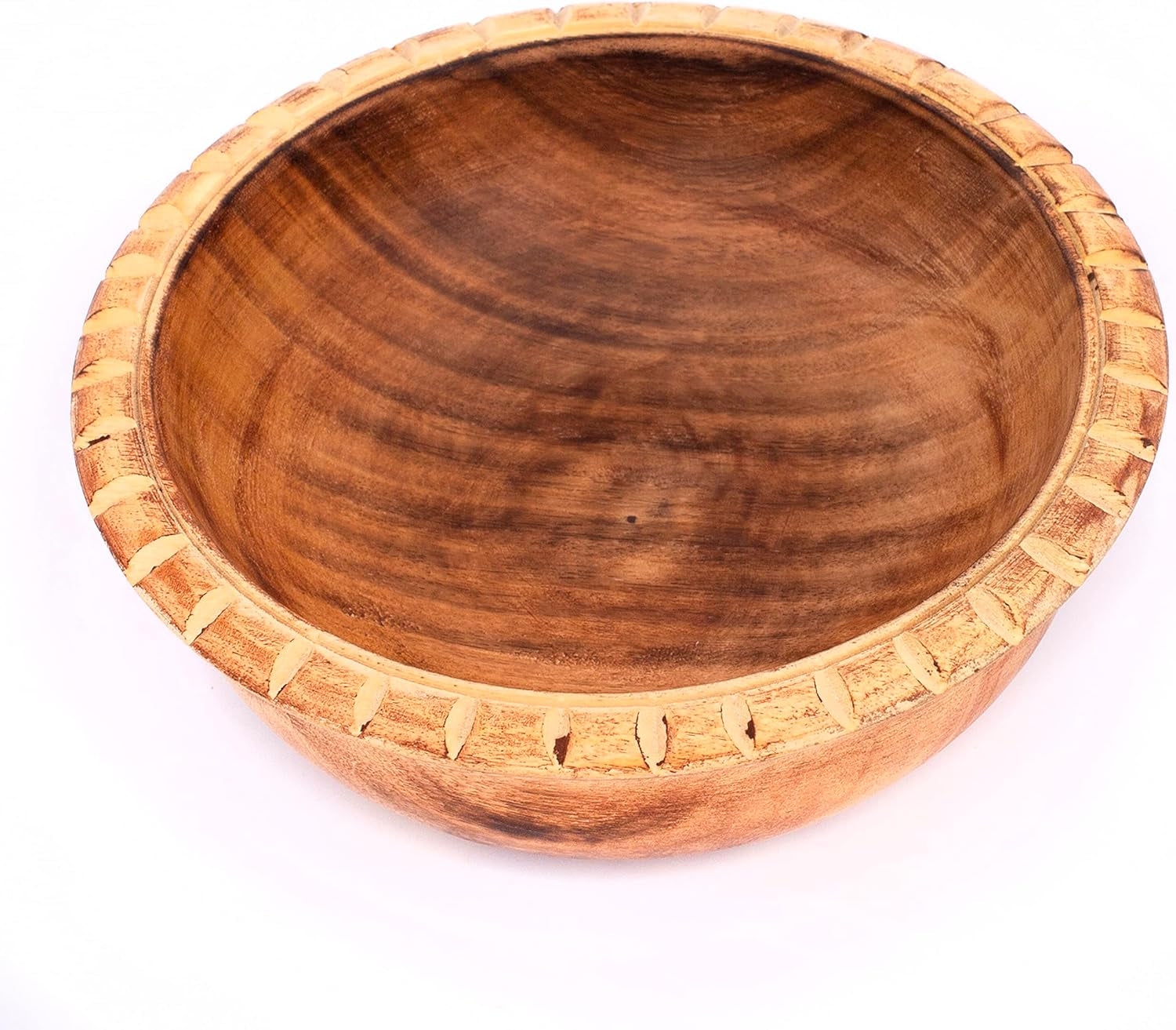 Elegant Handmade 6 x 2 Decorative Mango Wood Snack Serving Bowl for Dry Fruits, Chips, and Home Accents