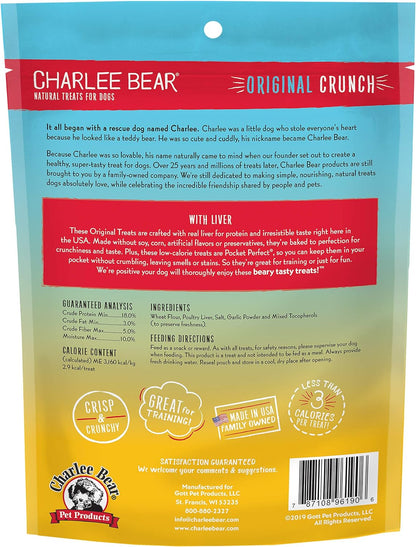 Charlee Bear Dog Treats with liver, 16 oz - Pack of 2