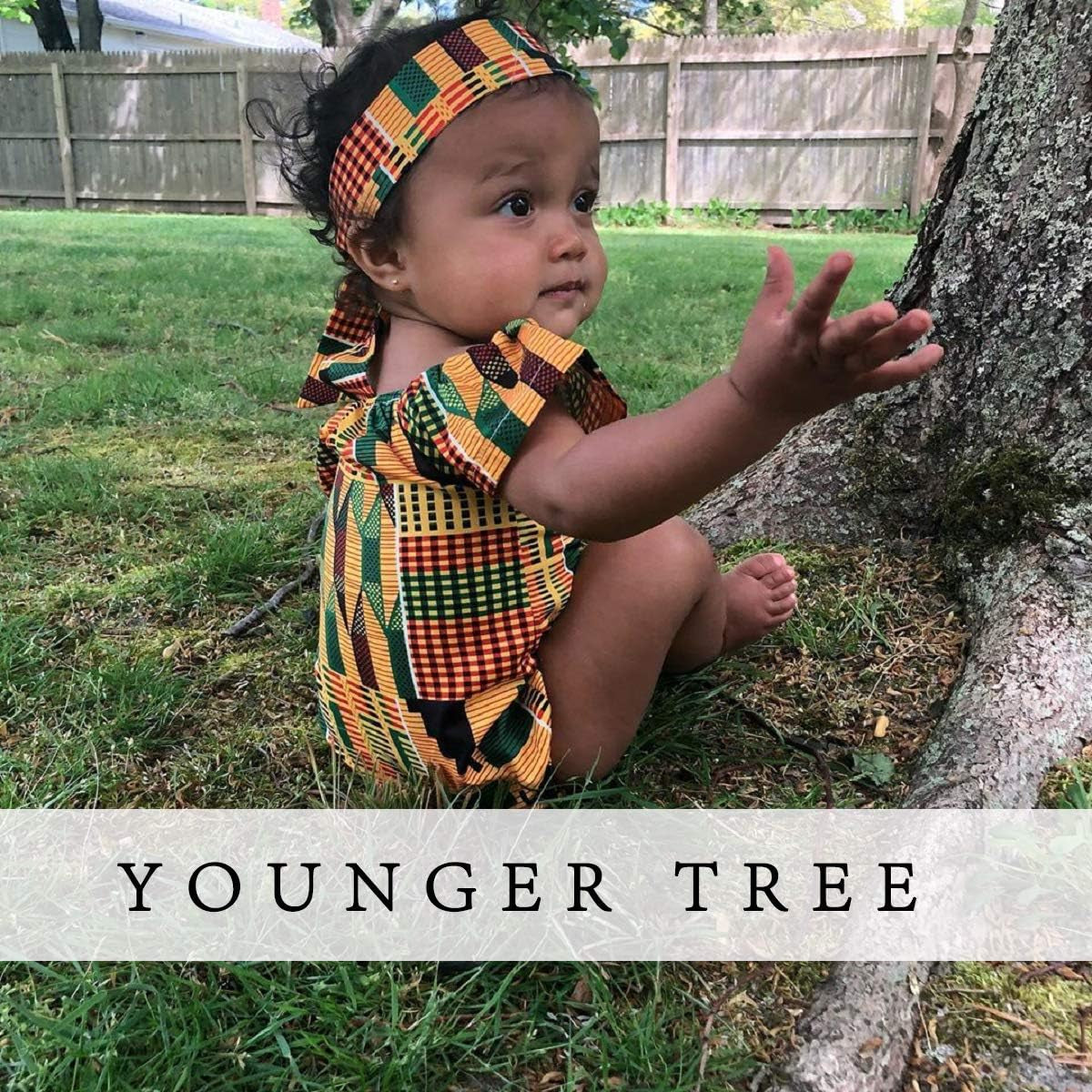 YOUNGER TREE African Baby Clothes Girl Dashiki Ankara Outfit Set