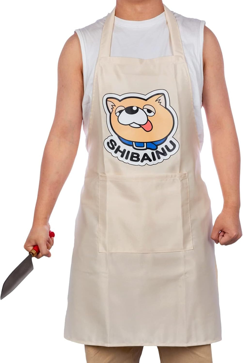 the Way of the Househusband Apron - Anime Gokushufudo Cute Shiba Inu Printed Cooking Cosplay Costume