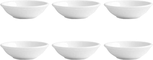 6Pcs Ceramic Seasoning Dishes, Sushi Dipping Bowl, Vinegar Spice Sauce Dishes, Mini Appetizer Plates, Saucer Kitchen Tableware