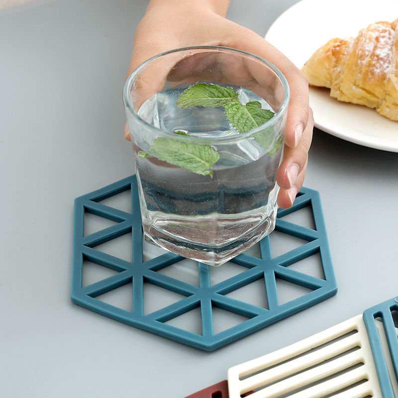 Non Slip Hexagon Coasters | 2pcs Nordic Drink Coaster | Just Flushz