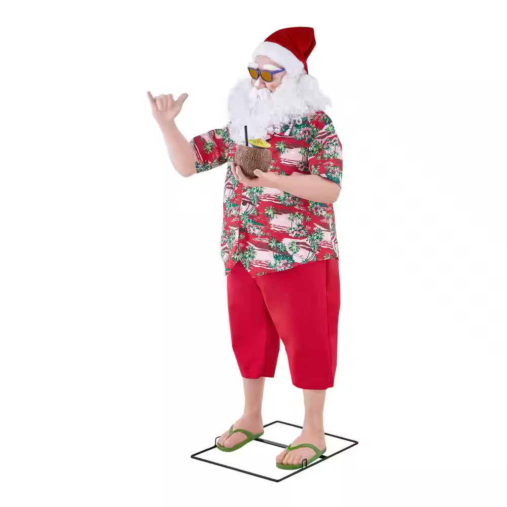 6 Ft. Animated Beach Santa