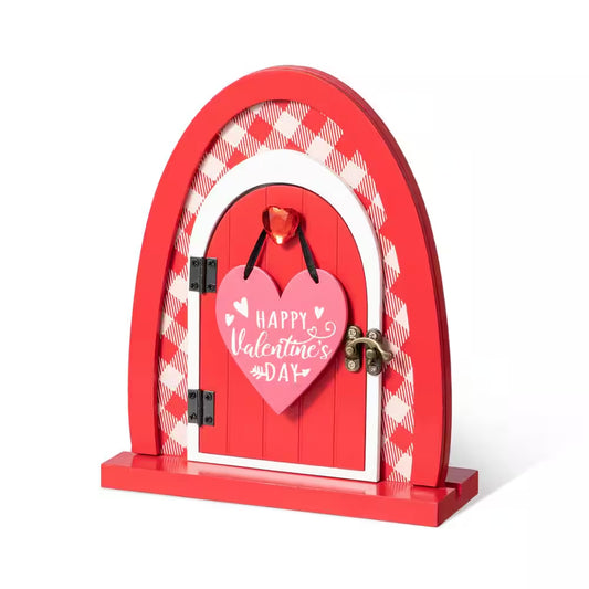 Valentine'S 8.5 In. H Wooden Door-Shaped Photo Frame Table Decor