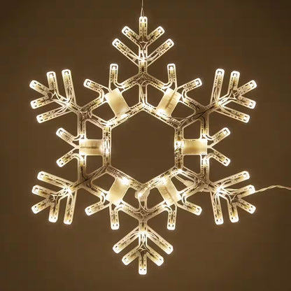 20 In. 70-Light LED Warm White Folding Snowflake Decoration