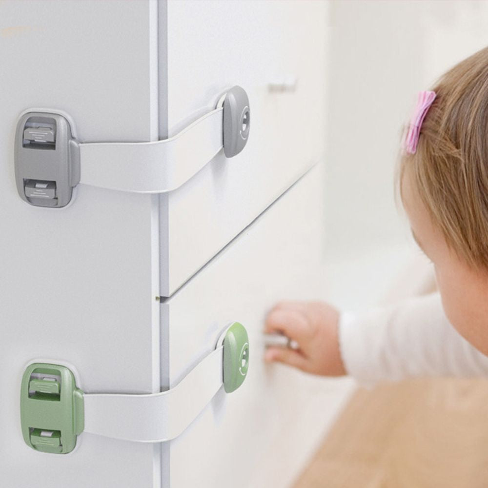 Home Baby Safety Protection Lock Anti-Clip Hand Door Closet Cabinet Locks Fo Fridge Cabinet Drawer Box Safe Lock for Kids No Tools or Drilling Child Safety Cabinet Proofing Cabinet Drawer Door Latches