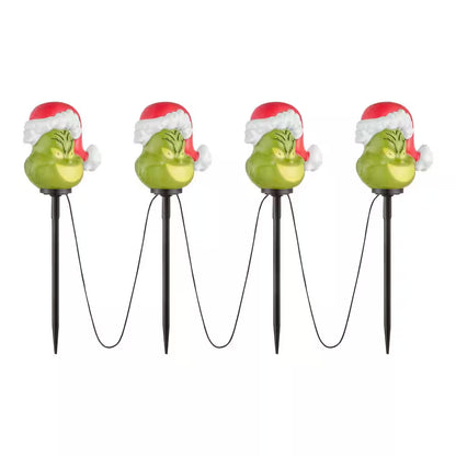 Christmas Grinch Battery-Operated Pathway Stakes (4 Count)