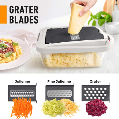 Pro-Series 10-In-1, 8 Blade Vegetable Chopper, Onion Mincer, Cutter, Dicer, Egg Slicer with Container, French Fry Cutter Potatoe Slicer, Home Essentials & Kitchen Gadgets, Salad Chopper