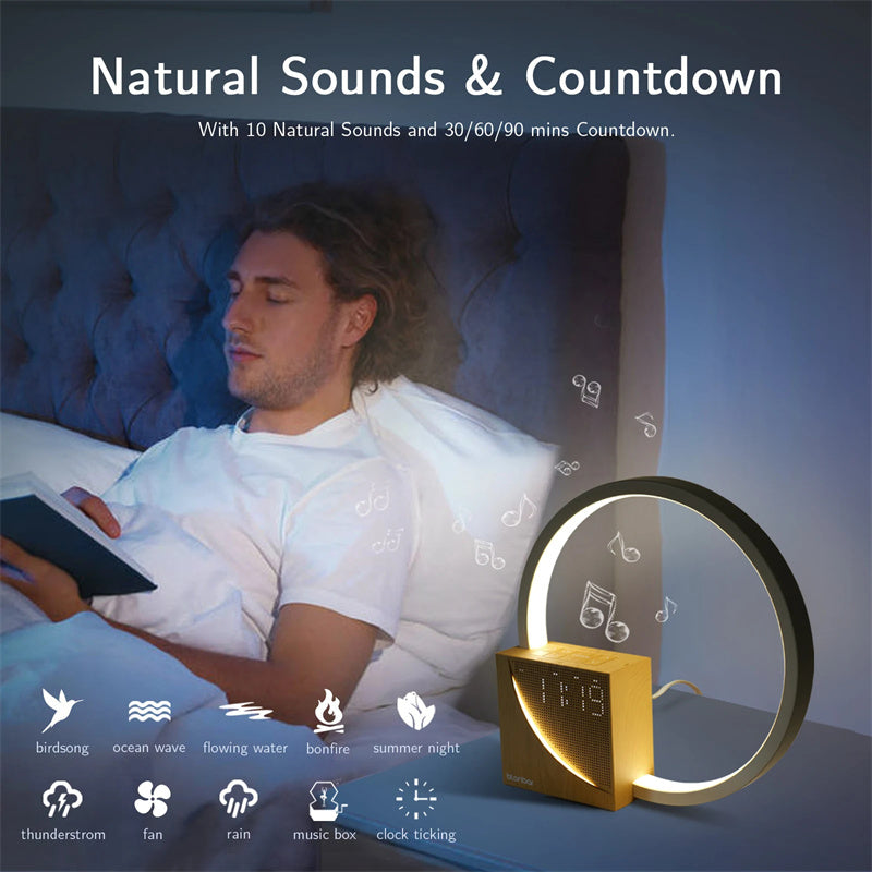 Multifunctional Bedside Lamp with Touch Control and Natural Sounds