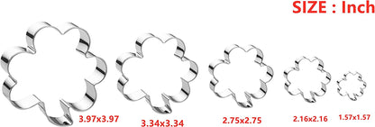 Clover Cookie Cutter Set - 5 Piece St. Patrick'S Day Irish Shamrock Cookie Cutters Stainless Steel