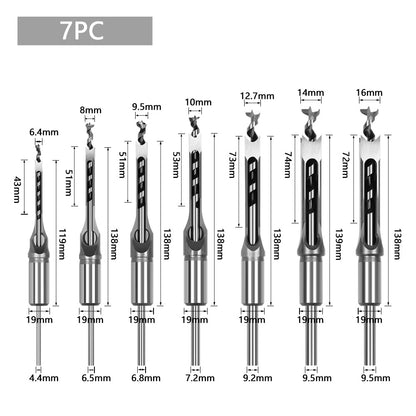 Woodworking square hole drill bit, square tenon drill, square eye drill, drill core, salad drill bit, woodworking hole opening