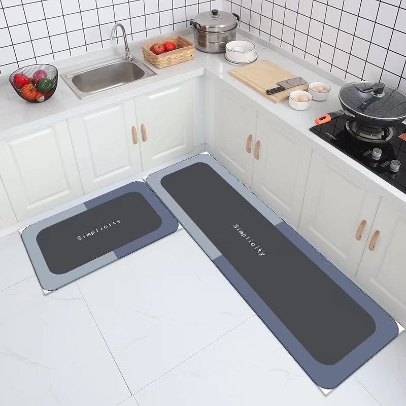 Diatom mud absorbent mat long toilet bathroom non-slip floor mat entry soft mat wipeable no-wash entry mat