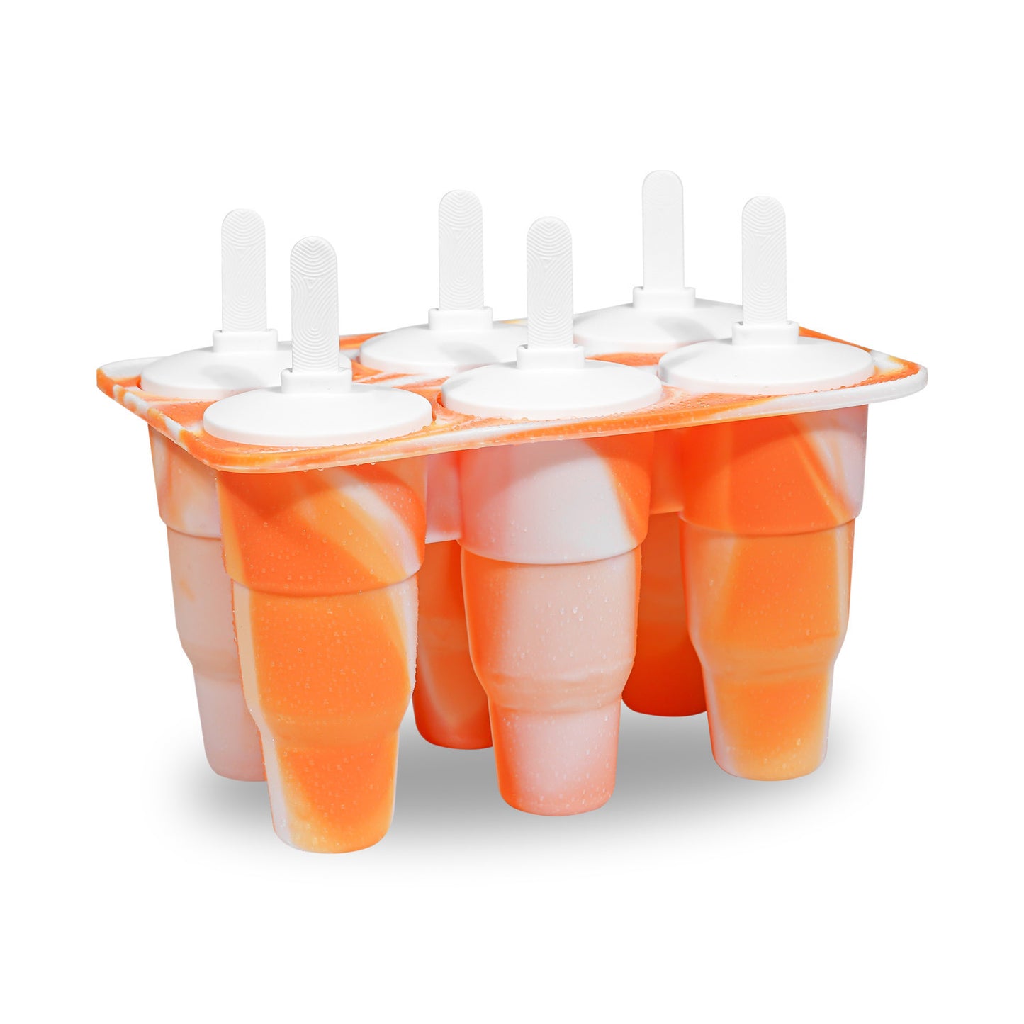 Amazon 12-pack ice cream mold 12 compartments silicone popsicle ice cream mold with lid Silicone Popsicl