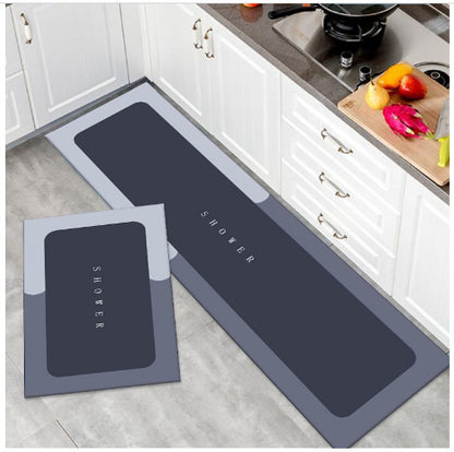 Diatom mud absorbent mat long toilet bathroom non-slip floor mat entry soft mat wipeable no-wash entry mat