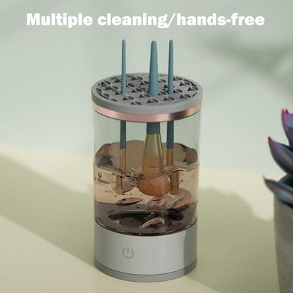 Cross-border hot-selling makeup brush cleaner rechargeable lazy electric cleaning brush automatic scrubber quick-drying tool