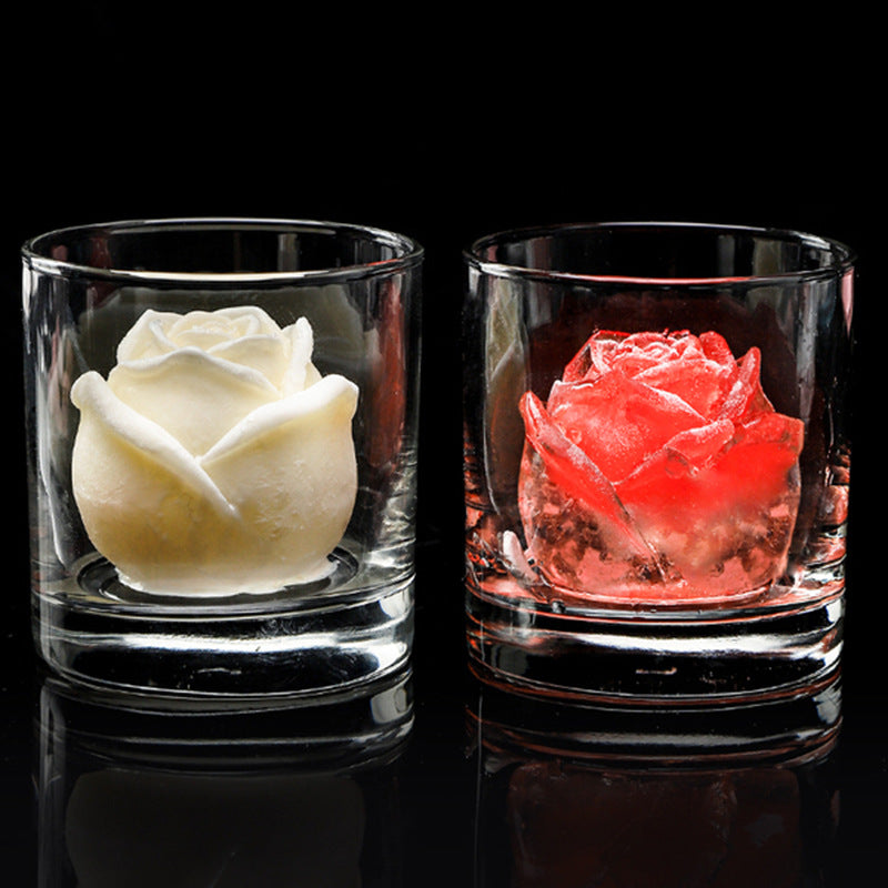 Net red frozen ice cube mold silicone whiskey rose home-made ice bar creative wine commercial large