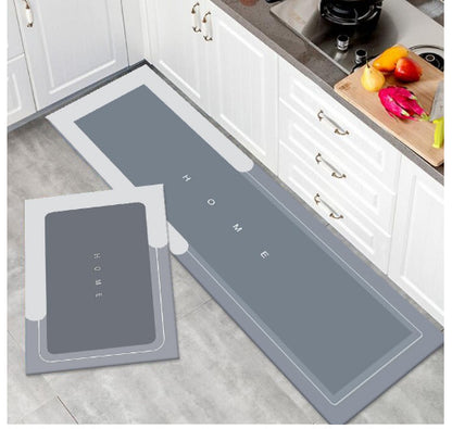 Diatom mud absorbent mat long toilet bathroom non-slip floor mat entry soft mat wipeable no-wash entry mat