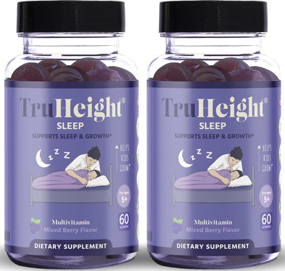 Sleep Gummies - Kids & Teen Natural Sleep Aid for Growth & Development - Endorsed by Pediatricians - Kids Melatonin Gummy - Melatonin, Ashwagandha, L Theanine, Lemon Balm, Ages 4+