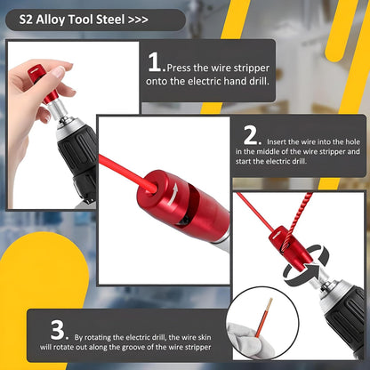 Wire Stripper for Drill Wire Twister for Electric Drill Wire Stripping and Twisting Tool Fast Wire Twisting Tool Kit Wiring Wire Twisting Connector Tools