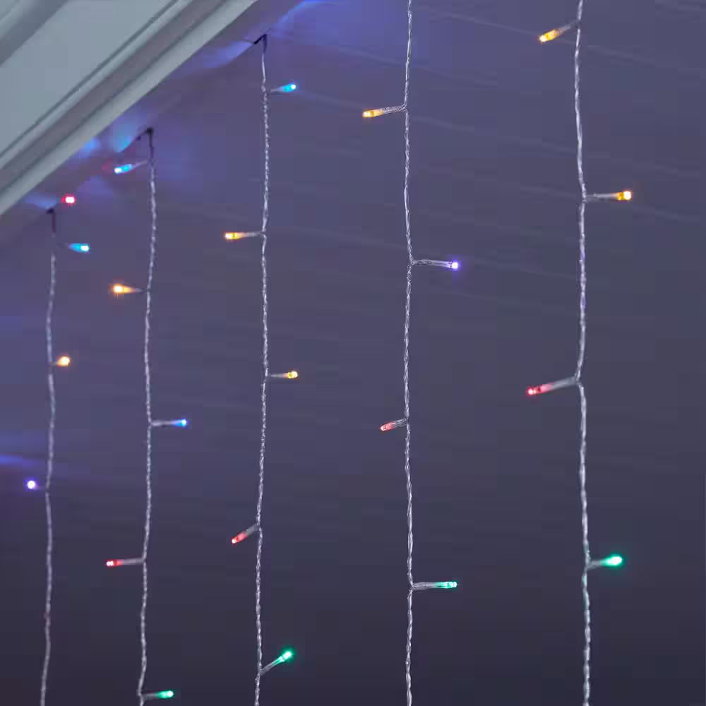 600 Count Multi-Colored Weeping Willow LED Icicle Lights