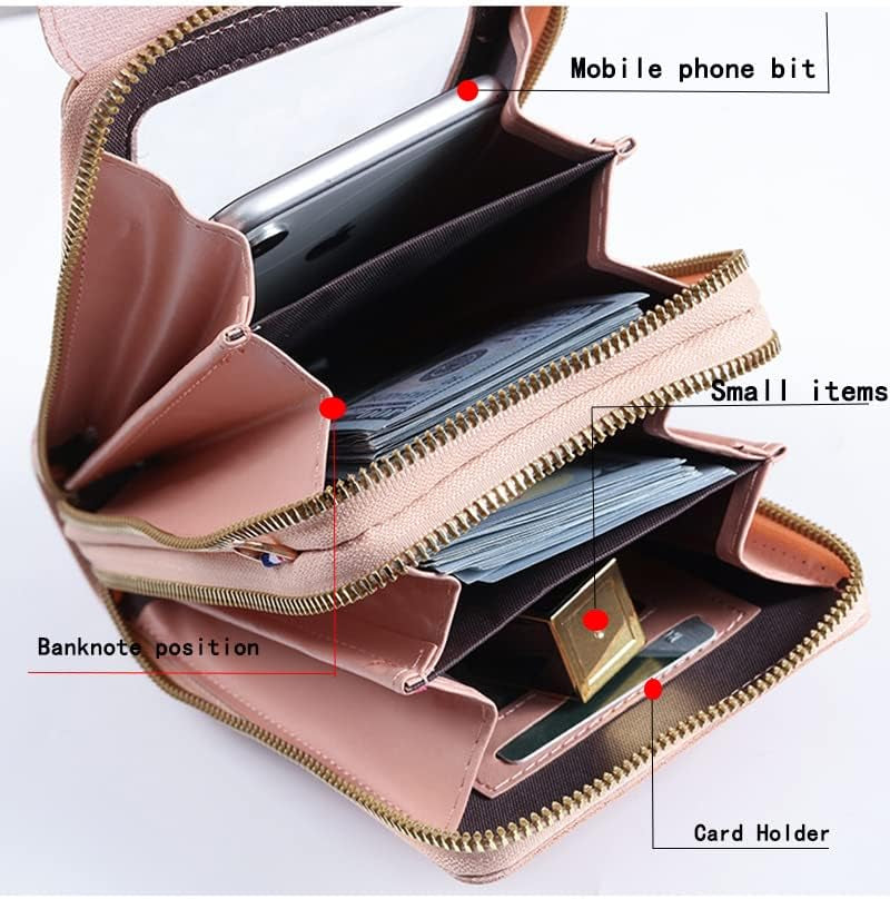 Anti-Theft Leather Bag,Small Crossbody Cell Phone Purse Wallet for Women,Rfid Block Phone Purse Crossbody with Shoulder Strap