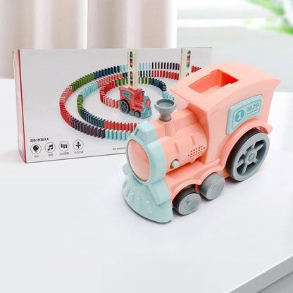 Domino Train Toy Set | Electric Building Block Train Toy | Just Flushz