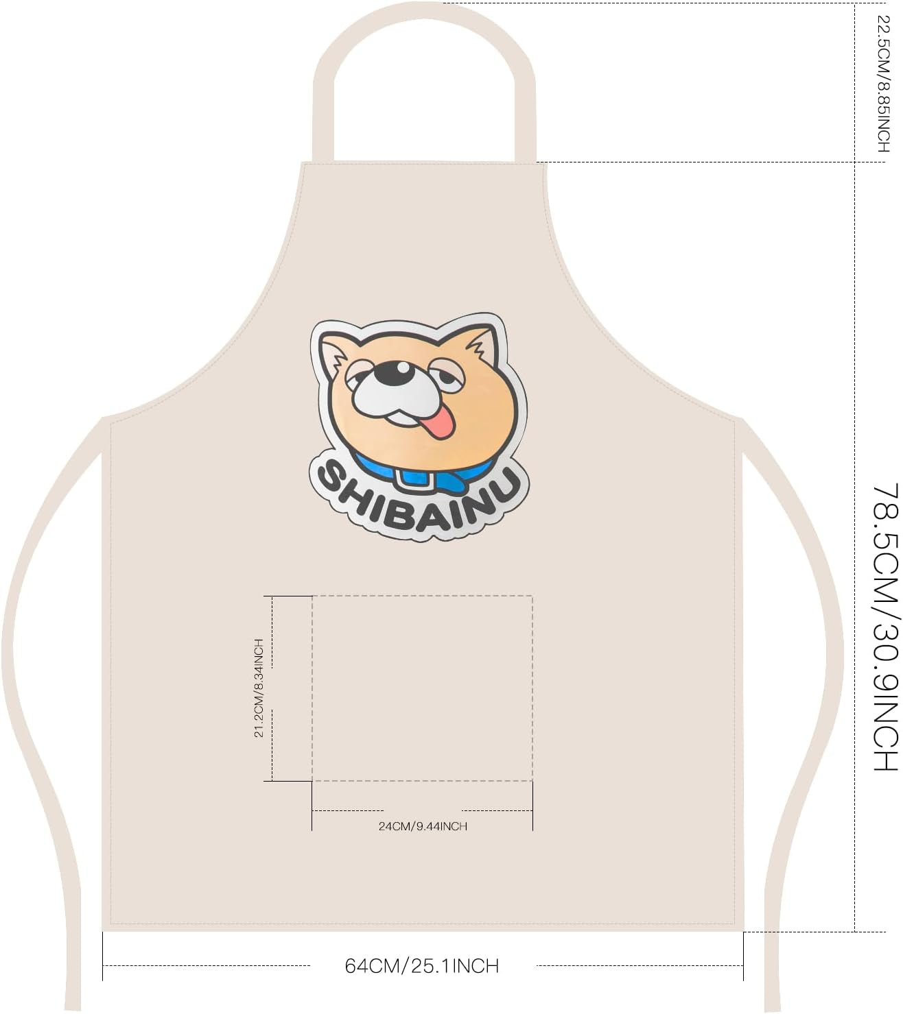 the Way of the Househusband Apron - Anime Gokushufudo Cute Shiba Inu Printed Cooking Cosplay Costume