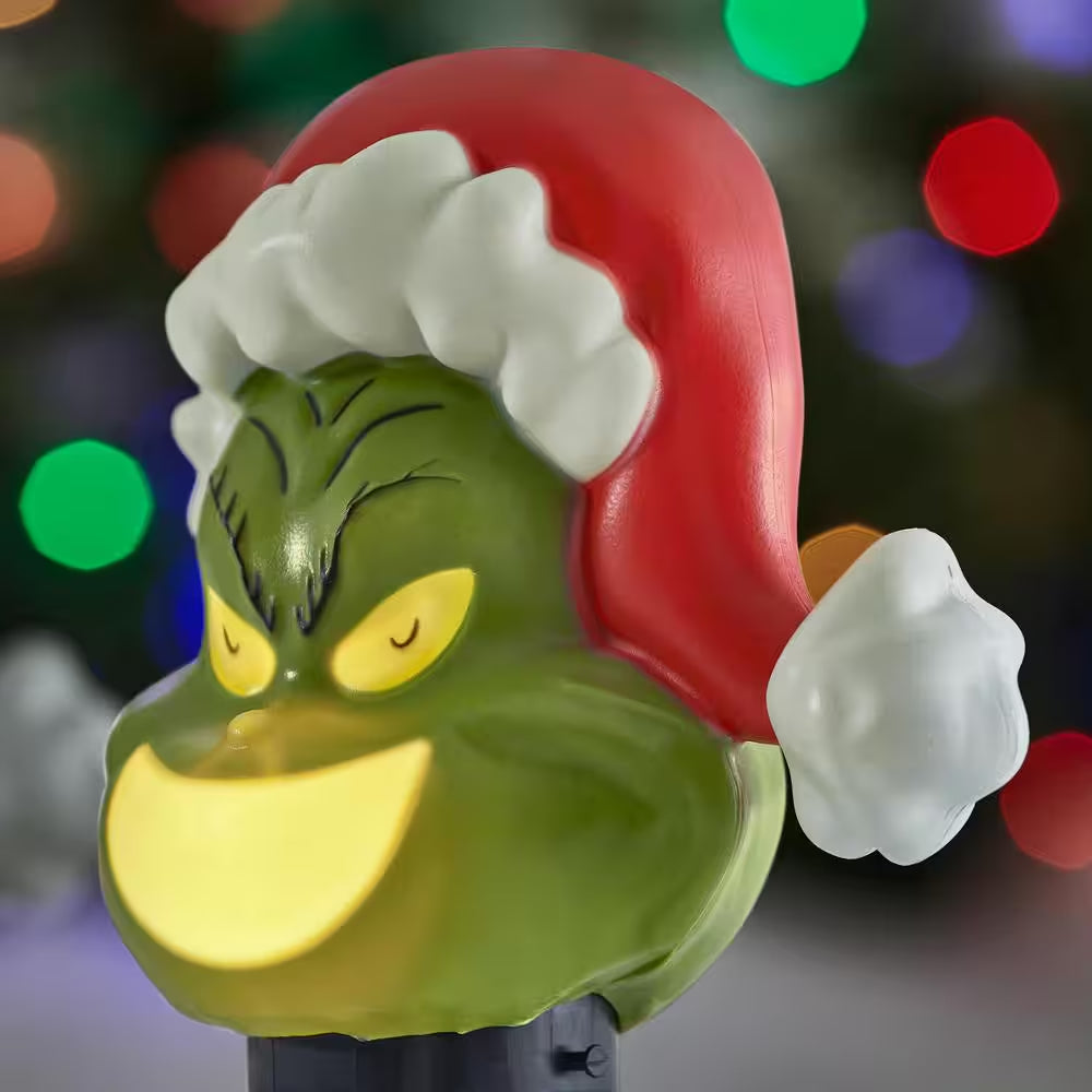 Christmas Grinch Battery-Operated Pathway Stakes (4 Count)