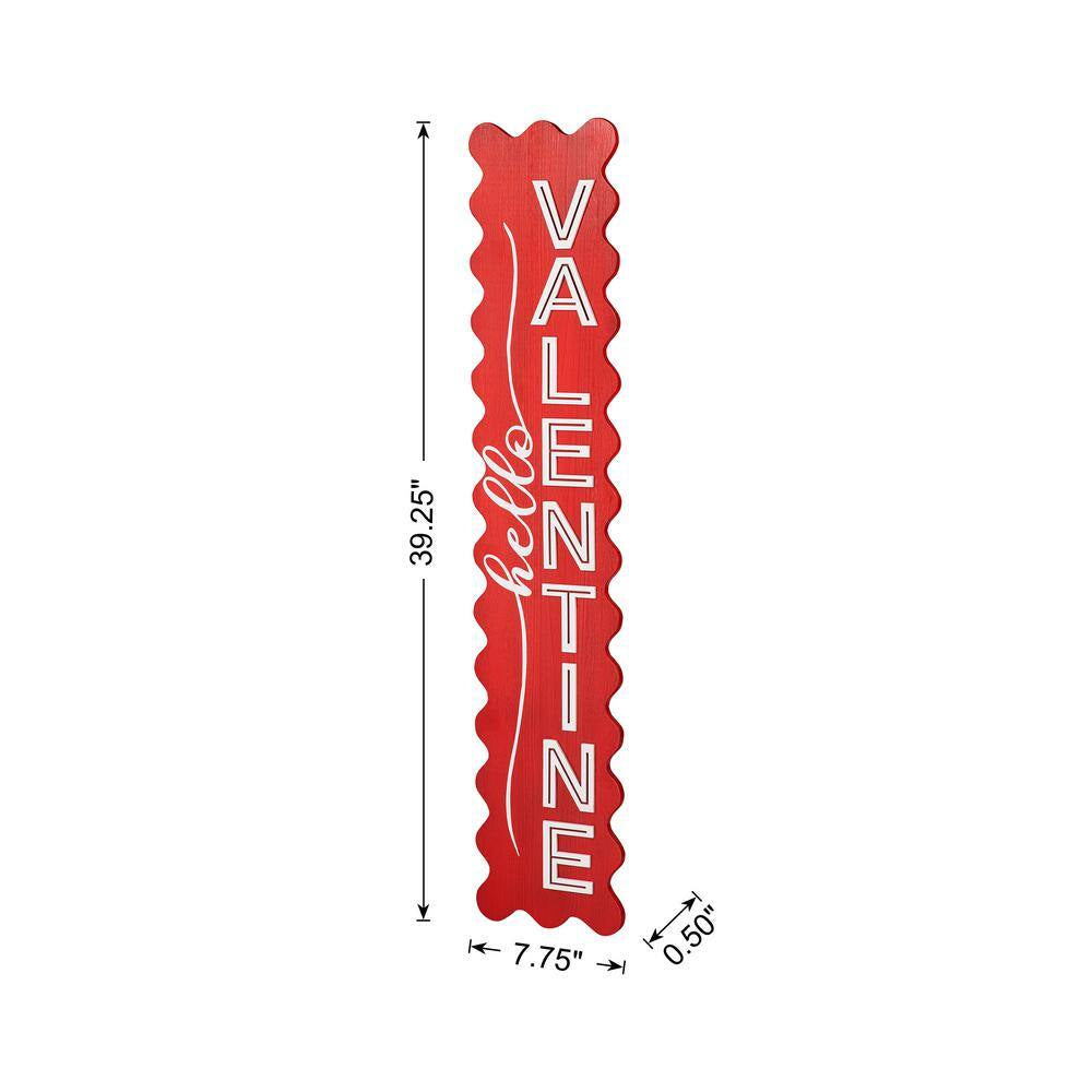 39.25 In. H Valentine'S Wooden HELLO VALENTINE Porch Decor