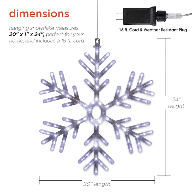 White Snowflake Standard Indoor/Outdoor Ornament