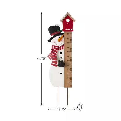 40 In. H Snowman Snow Gauge Yard Stake or Wall Decor (KD, 2 Function)